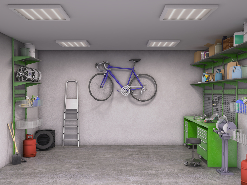 a tidy and organized garage