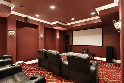 home theatre in a man cave