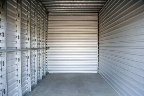 self storage unit with door open