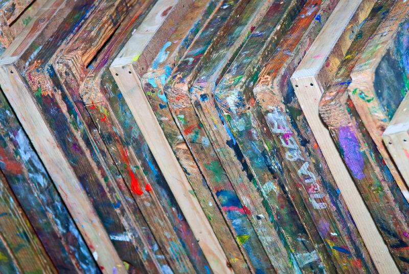 artwork canvas in storage
