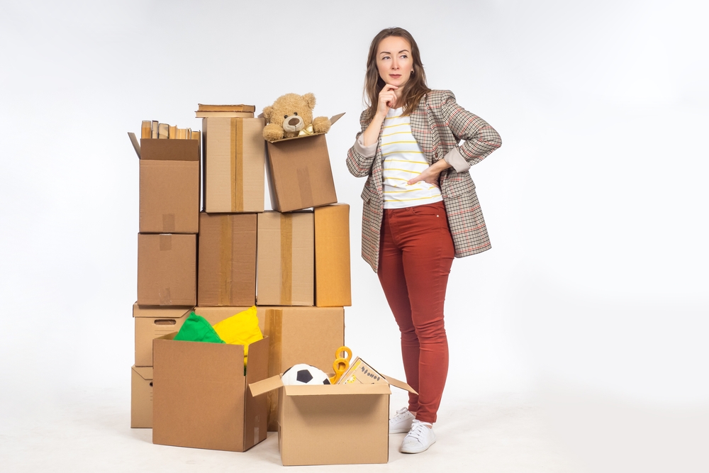 Woman About to Place Her Belongings in Self Storage
