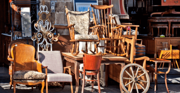 antique furniture in front of a